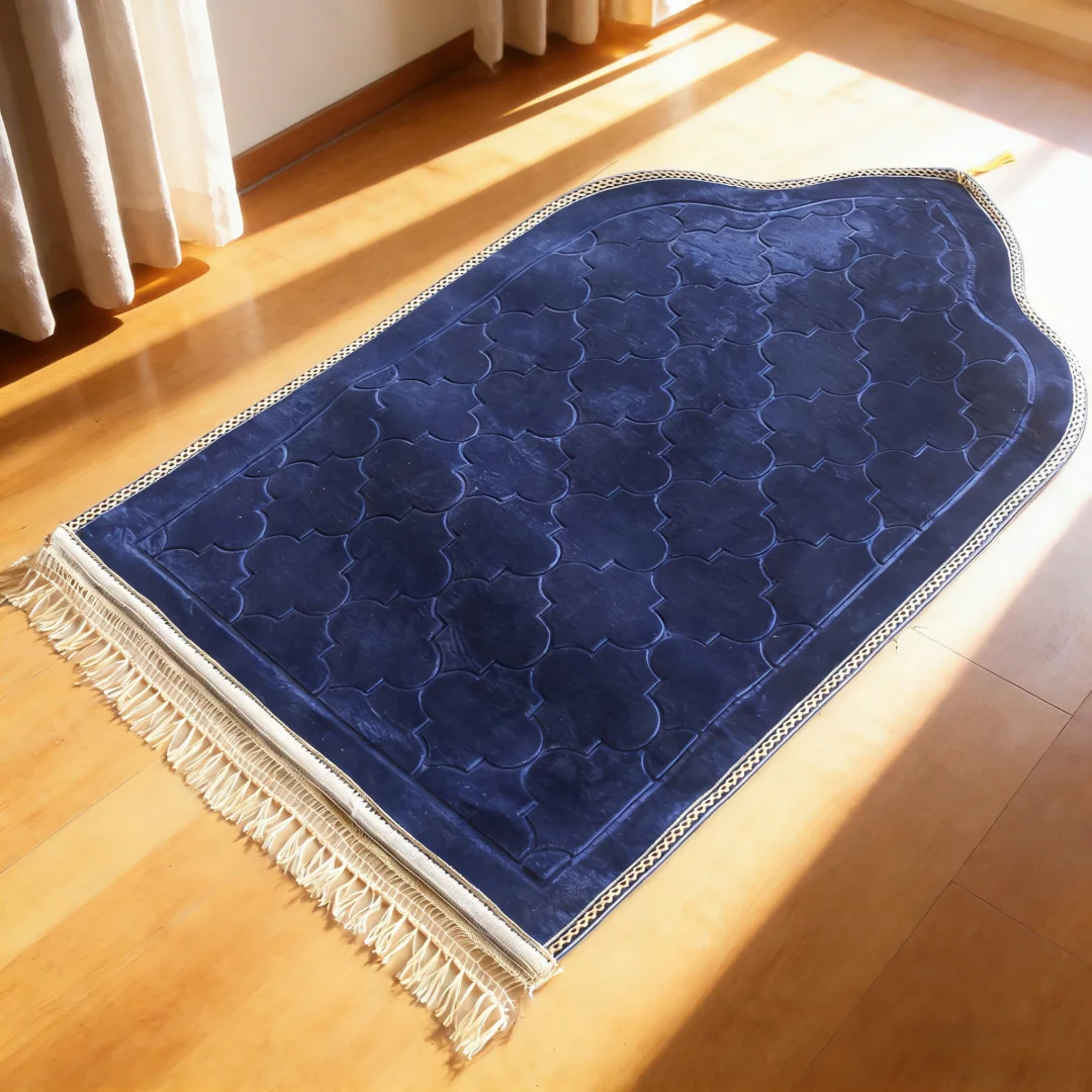 Multicolored Arch Flannel Prayer Rug, Lightweight, Easy to Store, Portable for Travel, Special Mat for Worship