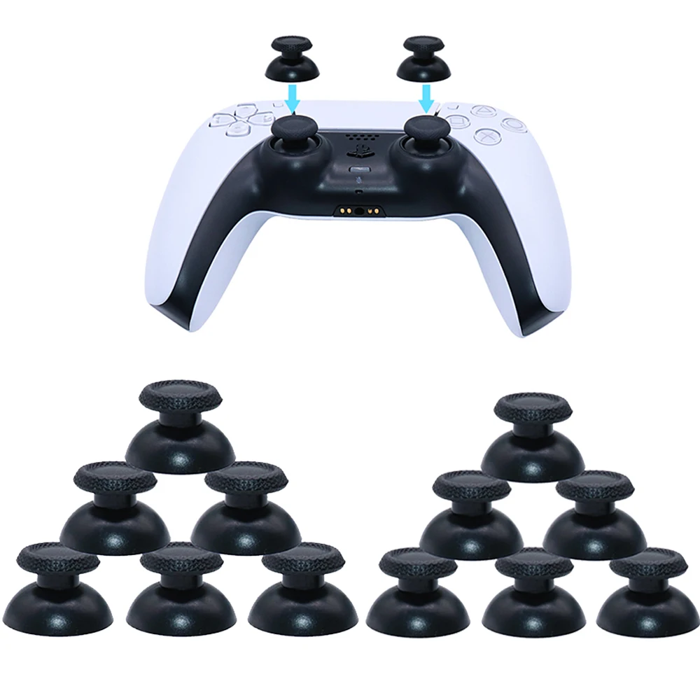 10Pc 3D Analog Joystick Thumb Stick Grip Cap Button Repair Part Cover Thumbstick Replacement for Sony Dualsense 5 Ps5 Controller