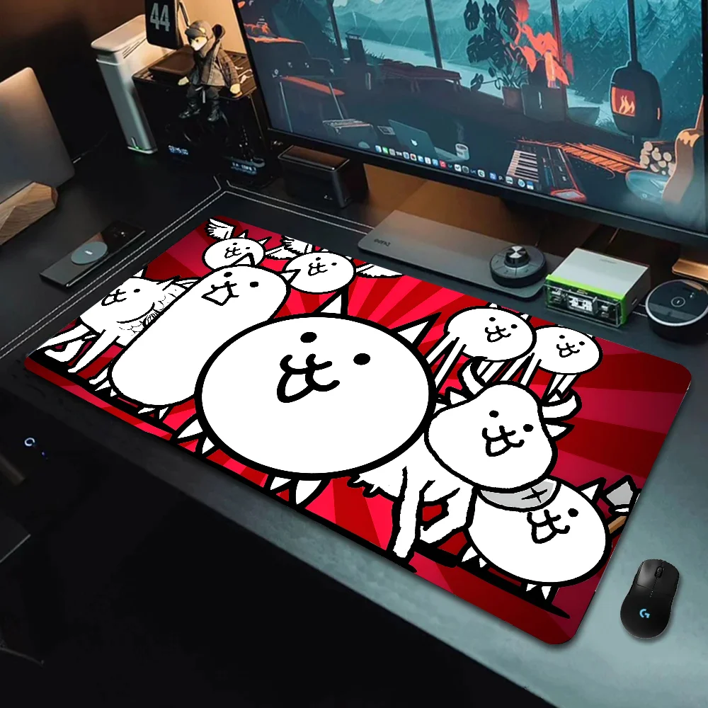 The Battle Cats Mousepad Mouse Mat Desk Mat With Pad Gaming Accessories Prime Gaming XXL Keyboard Pad Stitch Padding Mat