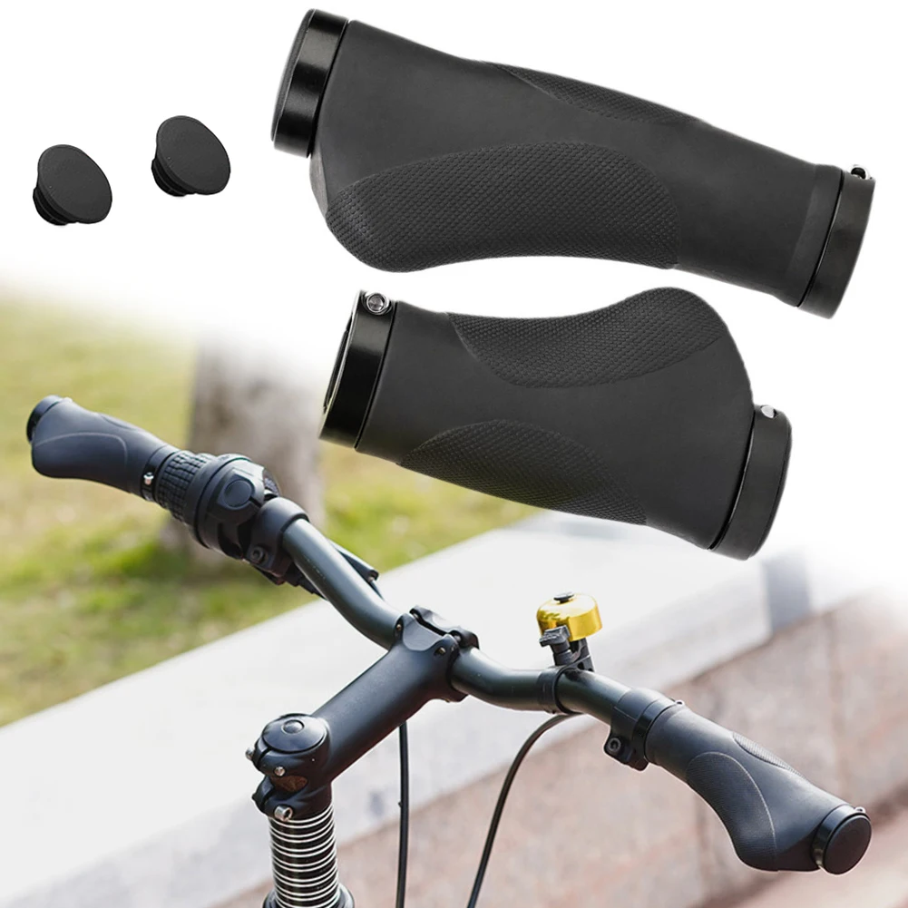 Mountain Bike Handlebar Rubber Meatball Silicone Anti Slip Absorber Electric Bike Throttle Handle Long Replace Short Lock Grip