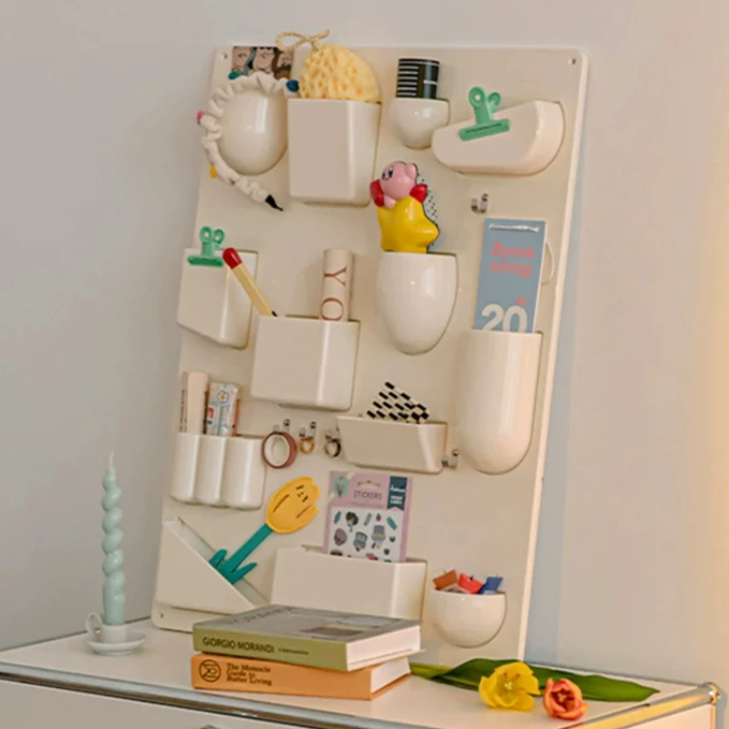 Wall Shelf Desk Storage Room Stuff Puzzle Board Gadgets Stationery Office Storage Post It Holder Plastic Repisa Home Accessories