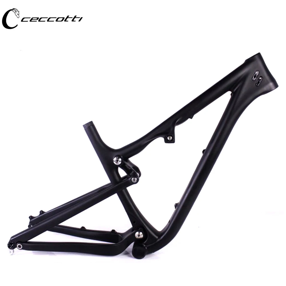 Carbon Mountain Bike Frame, Suspension Bicycle Frameset, 27.5 MTB Framework, BB92 and 142x12mm bike Frame