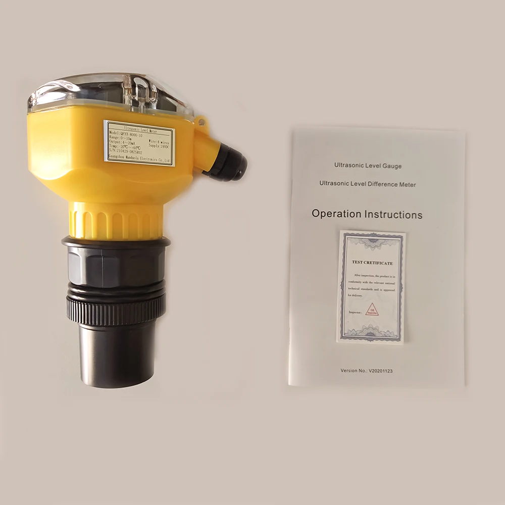 Enhanced Integrated-Type Ultrasonic Liquid Level Meter 4-20mA RS485(Optional) Fuel Water Sensor Non-Contact Transmitter