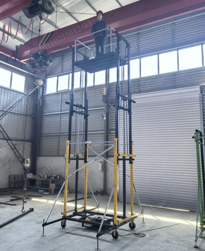 Mobile Electric Lifting Scaffold with Remote Control, Foldable Design for Construction, Decoration, and Aerial Work