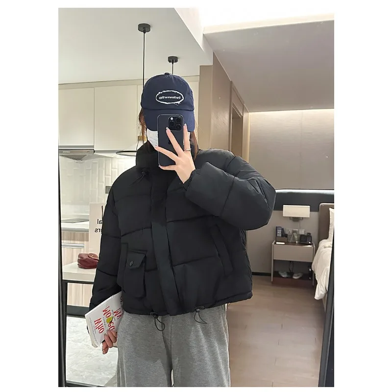 2024 neue kurze Baumwolljacke Winter Daunenjacke Baumwolle Damen Übergroße Brotjacke