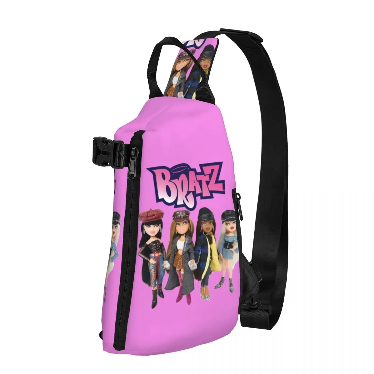 

BRATZ QUOTES Iman Chest Bags bratz world quote Cycling Shoulder Bag Streetwear Custom Crossbody Bag School Workout Sling Bags