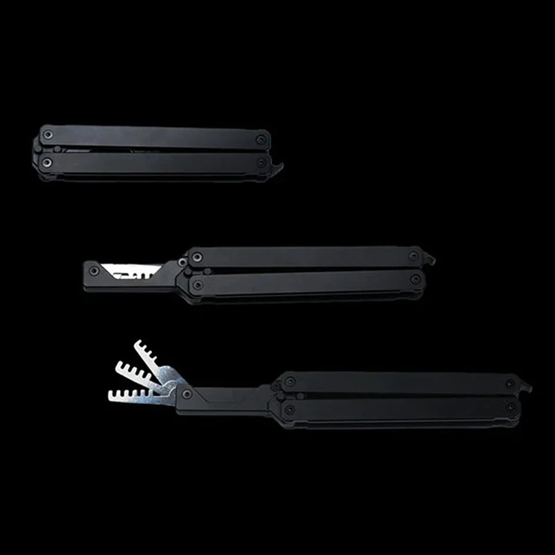 

Многофункциональный инструмент Quick Flip Grav Pick из нержавеющей стали Прочные ключи для открытия дверей Практические грабли Набор отмычек Essential