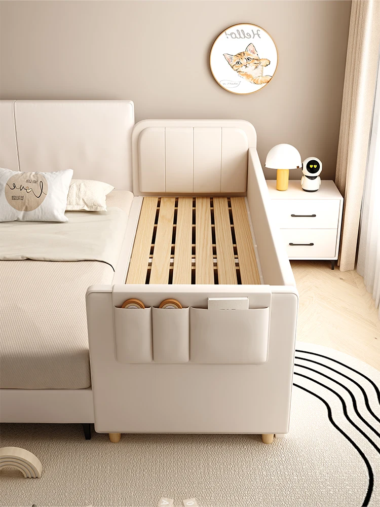 Customizable Soft Bag Splicing Artifact Baby Bedside Widened Splicing Bed Adults Guardrail Solid Wood Children's Bedside Bed
