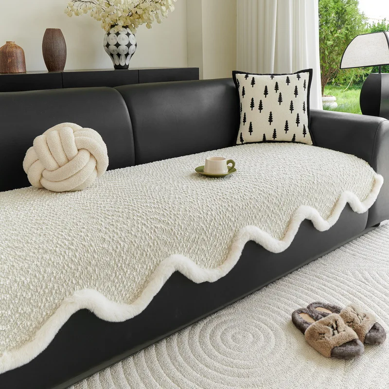 

1 шт. плюшевый чехол для дивана неправильной формы, скандинавский простой стиль, чехлы для дивана, четырехсезонный универсальный чехол для дивана, сиденья для гостиной quattro매트