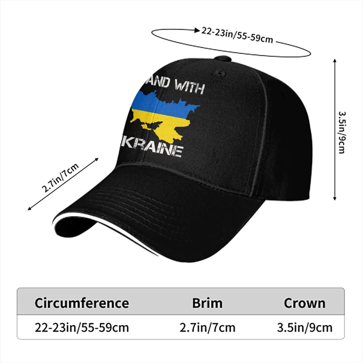 Classic Men Baseball Caps Peaked Cap Sun Shade Cycling Hat Ukraine Ukrainian