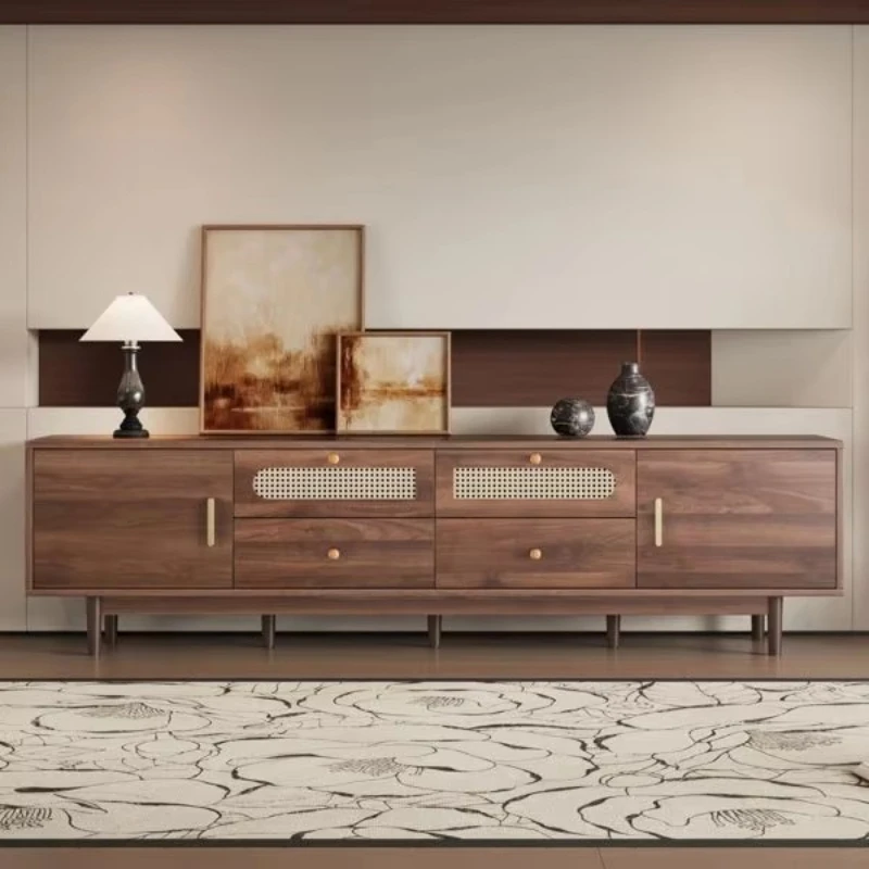 Modern and stylish 76-inch TV cabinet with drawers, entertainment center, can accommodate 85-inch TV, suitable for living