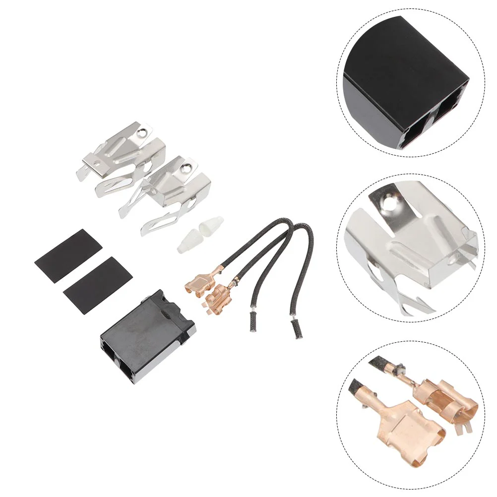 4 Sets Oven Connector Burner Range Receptacle Kit Surface Electric Wire Abs Stove Terminal Block Elements Plug