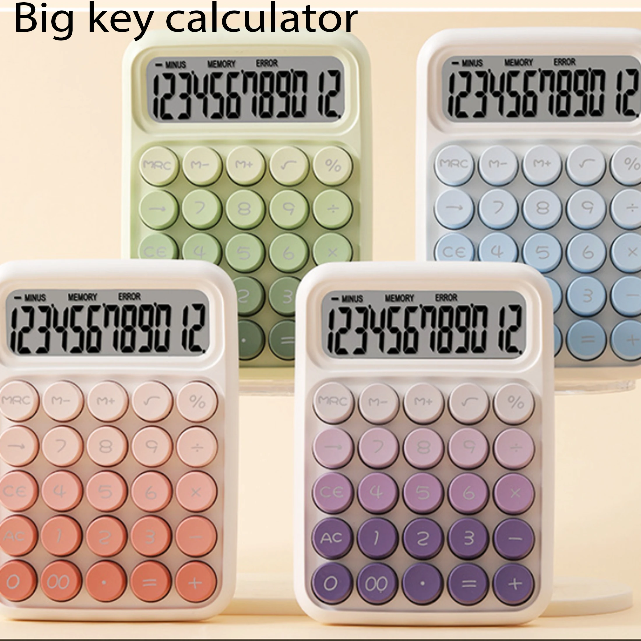 Student Office Big Button Calculator | Big Button Operation Easy Display Number Clear Error-free Learning Office Good Helper