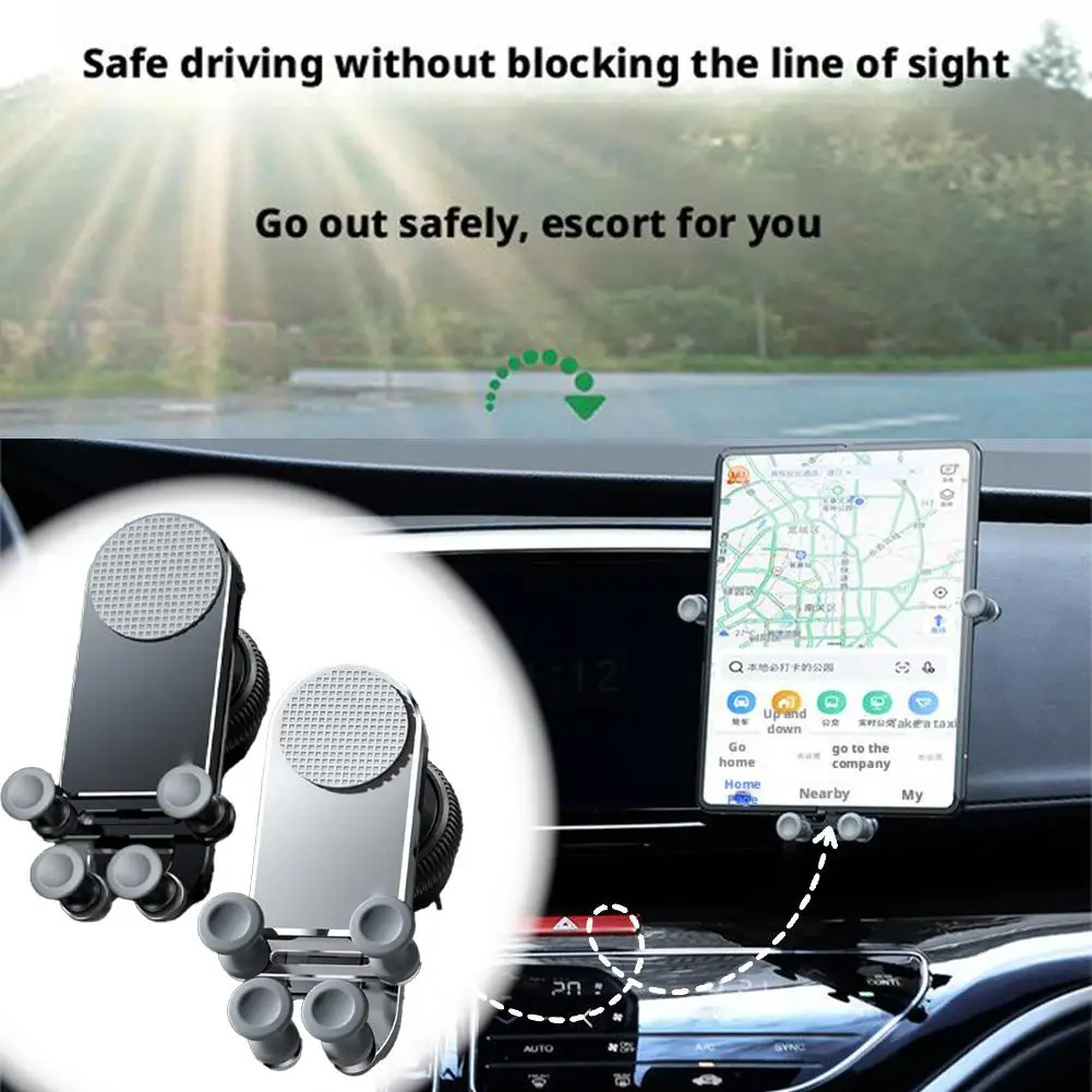 

Car Vent Phone Mount Gravity Holder, Rotatable Swing Arm Cell Phone Stand Hands-Free Universal Extension Clip for iphone P8R6