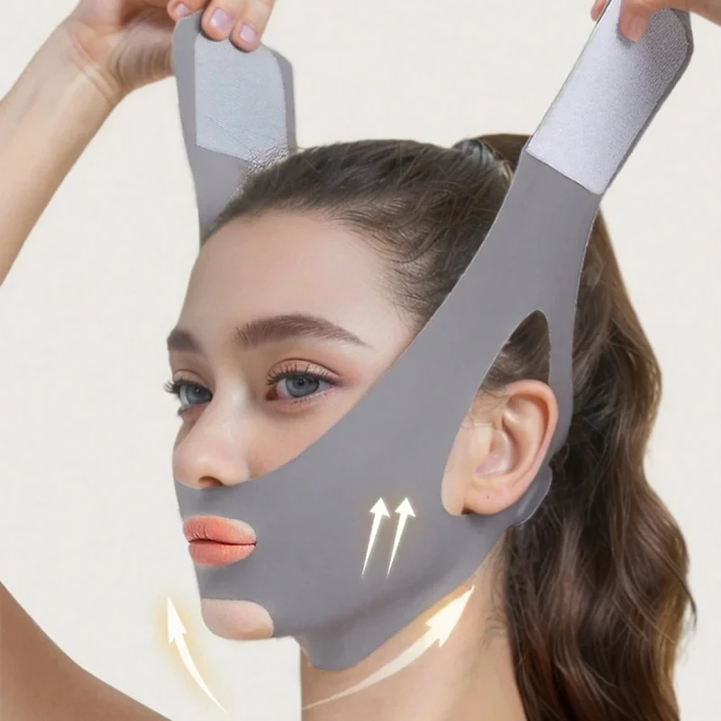 1 máscara de ojos en forma de V, estilo vendaje, para usar durante la noche, para un sueño relajante en casa, hecha de material suave y agradable para la piel.