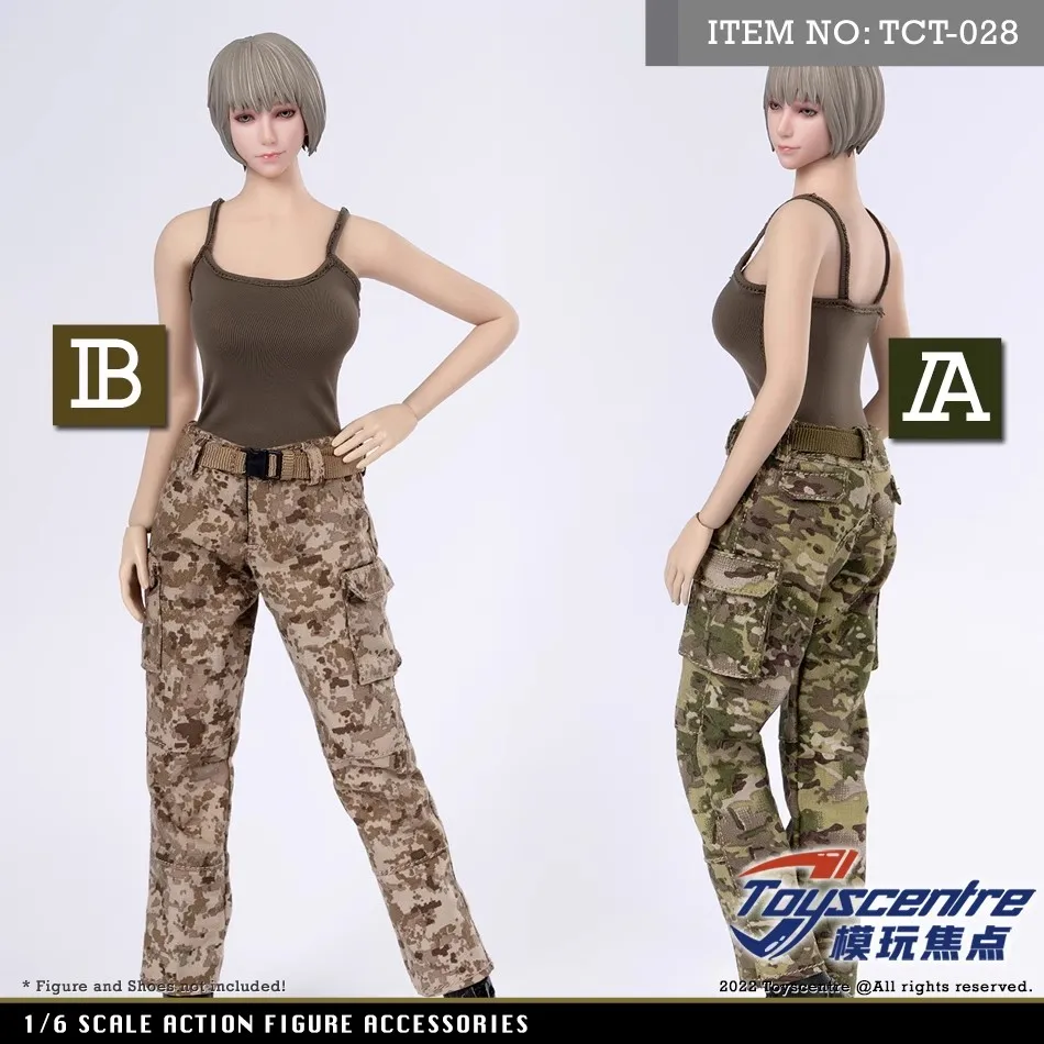 ToyScentre TCT-028 1/6 Female Soldier Trend Camisole Trousers Belt Set Model Fit 12'' Action Figures Body In Stock