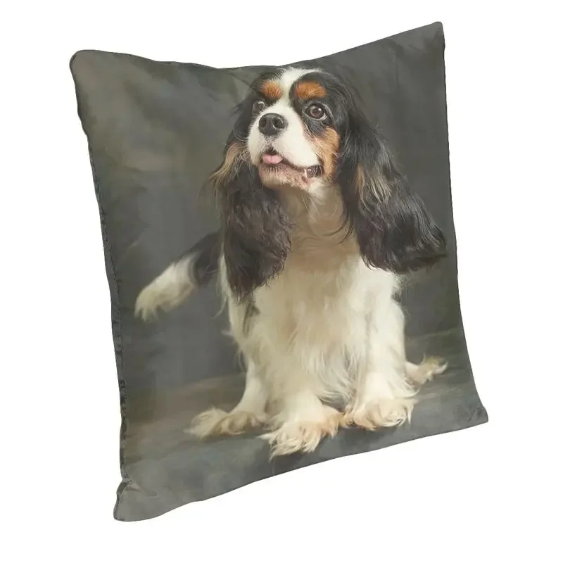 Cavalier King Charles Spaniel Luxury Pillow Cover Home Decorative Dog Animal Cushions for Sofa Double Sided Print  Chair Cushion