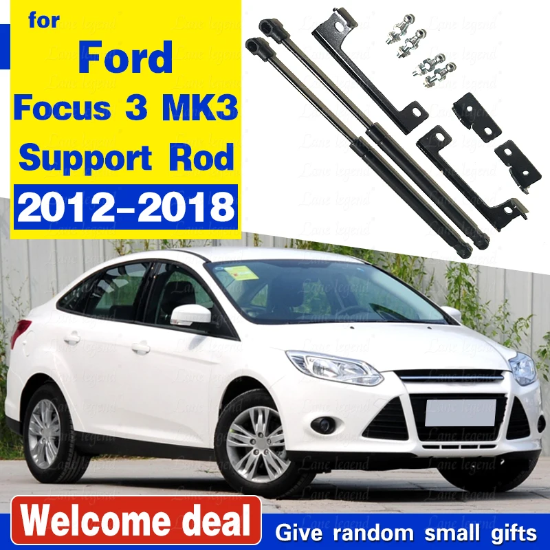 2pcs Car Engine Hood Lift Support Gas Spring Shock Strut Damper Fit For Ford Focus 3 MK3 2012 - 2018 Hood Struts Support rod