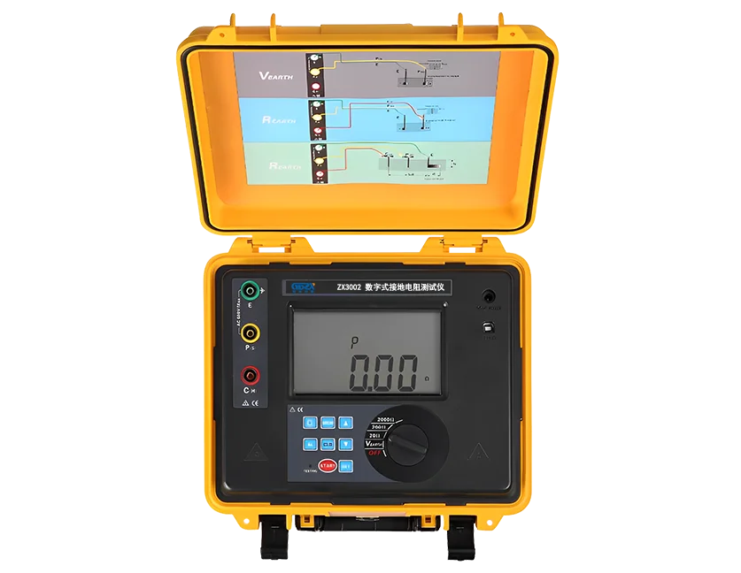 

Measure Grounding Resistance Accurately - Digital Earth Tester ZX3002 With LCD Display, Portable Safety Device