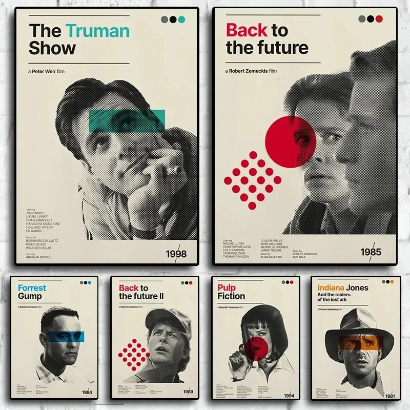 قماش اللوحة المشارك الفيلم العودة إلى المستقبل ترومان عرض ديكور فني للمنزل صورة الملصقات غرفة نوم المعيشة جدار ديكور #1