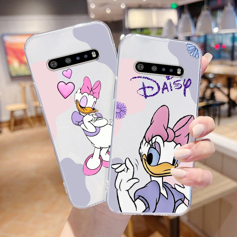 Cute Donald Duck Daisy Disney Phone Case For Google Pixel 7 6 Pro 6A 5A 5 LG K92 K42 K22 K71 K61 K51 K41S G8 Transparent