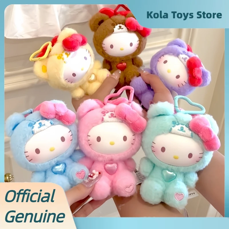 

2026 New Sanrio Hello Kitty Teddy Pajama Blind Box | Kawaii Vinyl Face Soft Plush Doll | Birthday Gift For Girls Bag Pendant