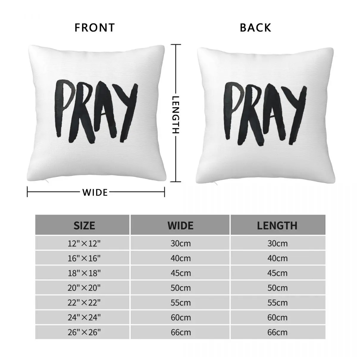 Bible Verse Pray Square Pillowcase Polyester Linen Velvet Creative Zip Decor Home Cushion Cover 18
