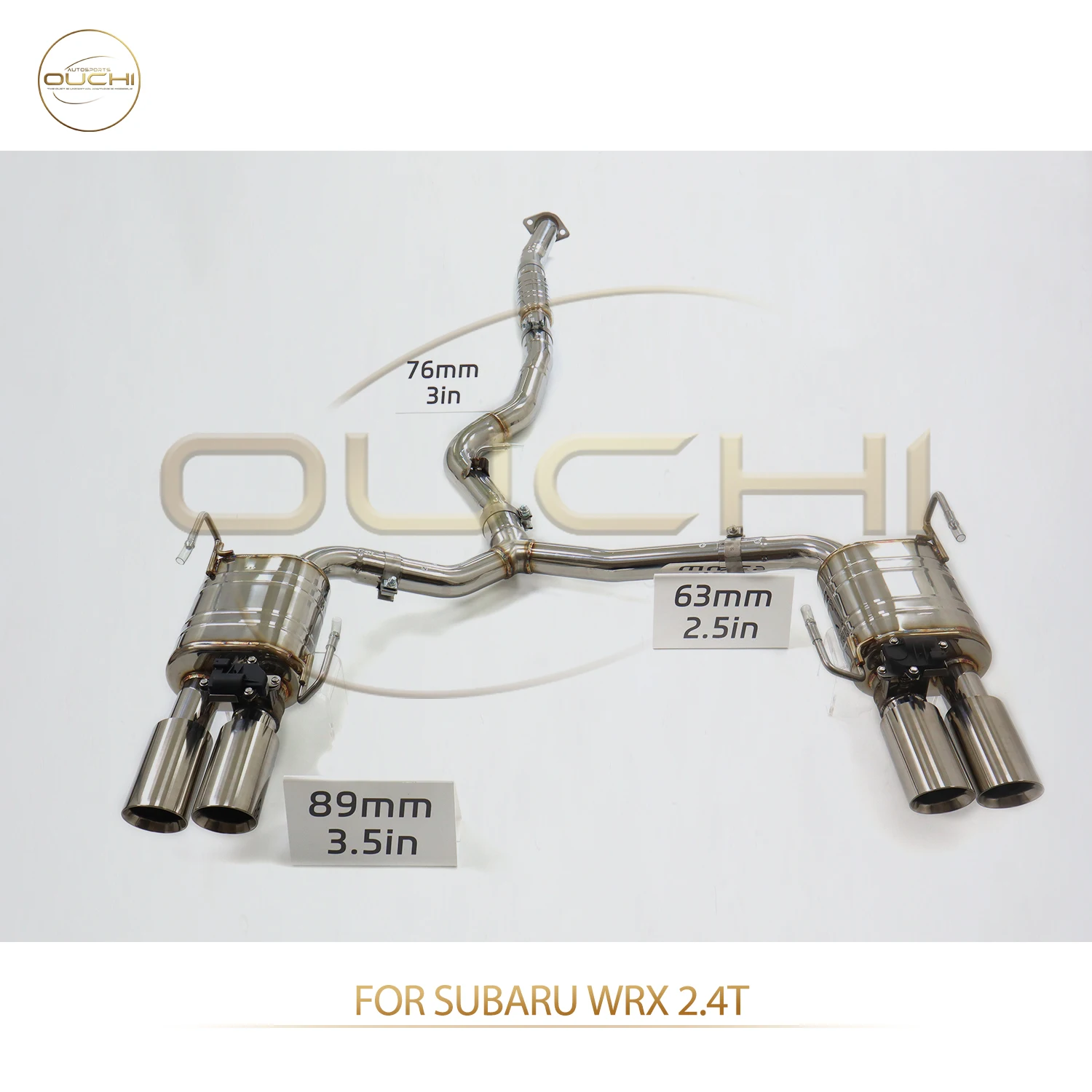 

OUCHI Factory Direct Sales for Subaru WRX 2.4T 2020+ SS304 Catback Exhaust Electronic Valve Deep Sport Sound
