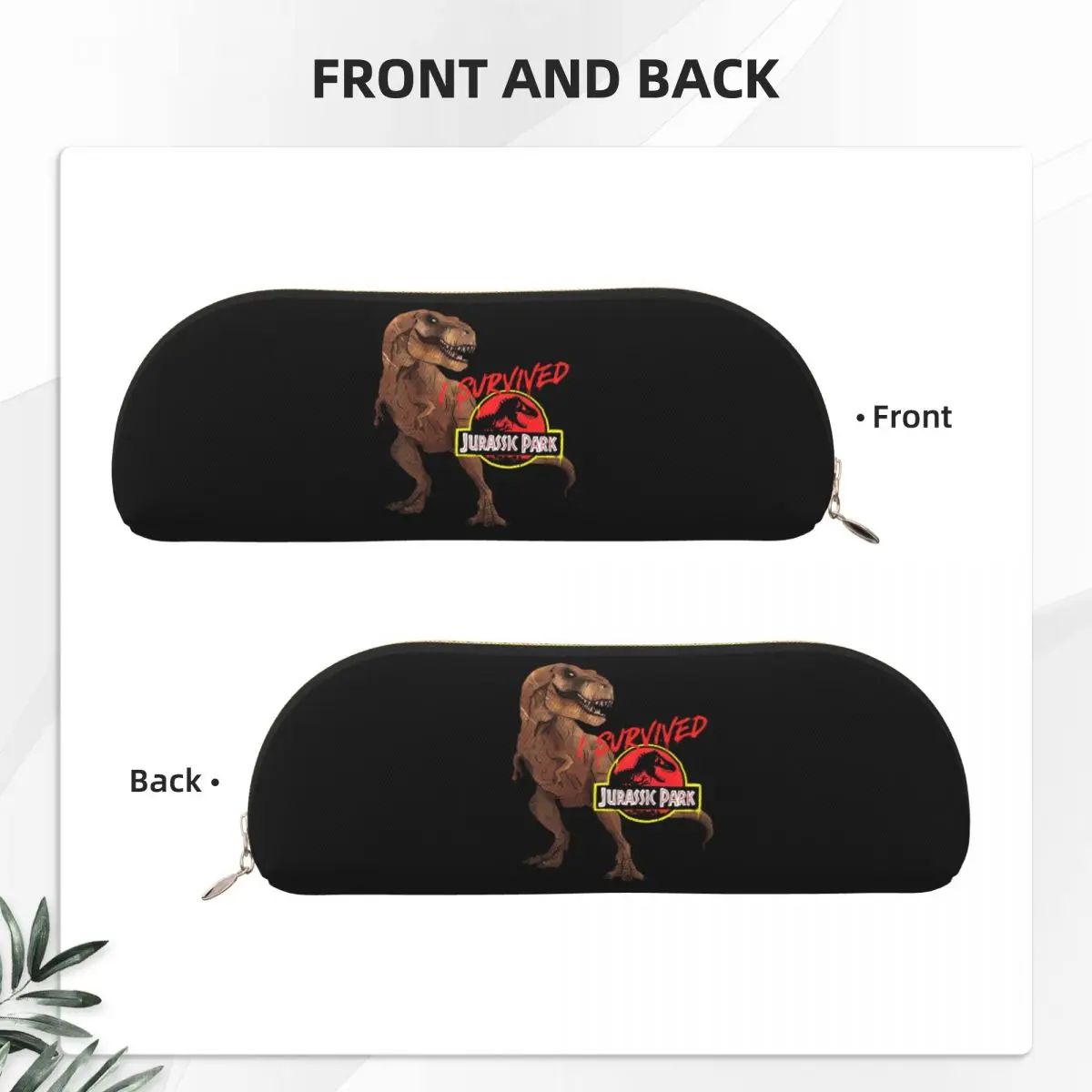 I Survived Jurassic Park Pencil Cases Pen Holder Storage Stationery Supplies Big Capacity Pen Box Pencil Bag for Studen School