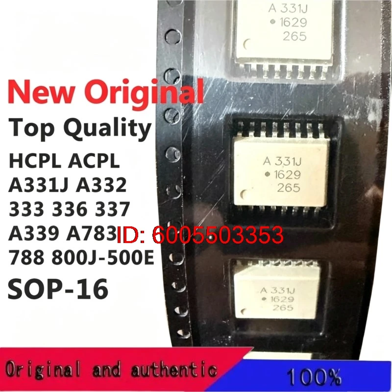 (1 Piece) HCPL ACPL A331J A332 333 336 337 A339 A783 788 800J-500E SOP-16 IC New Original Chip
