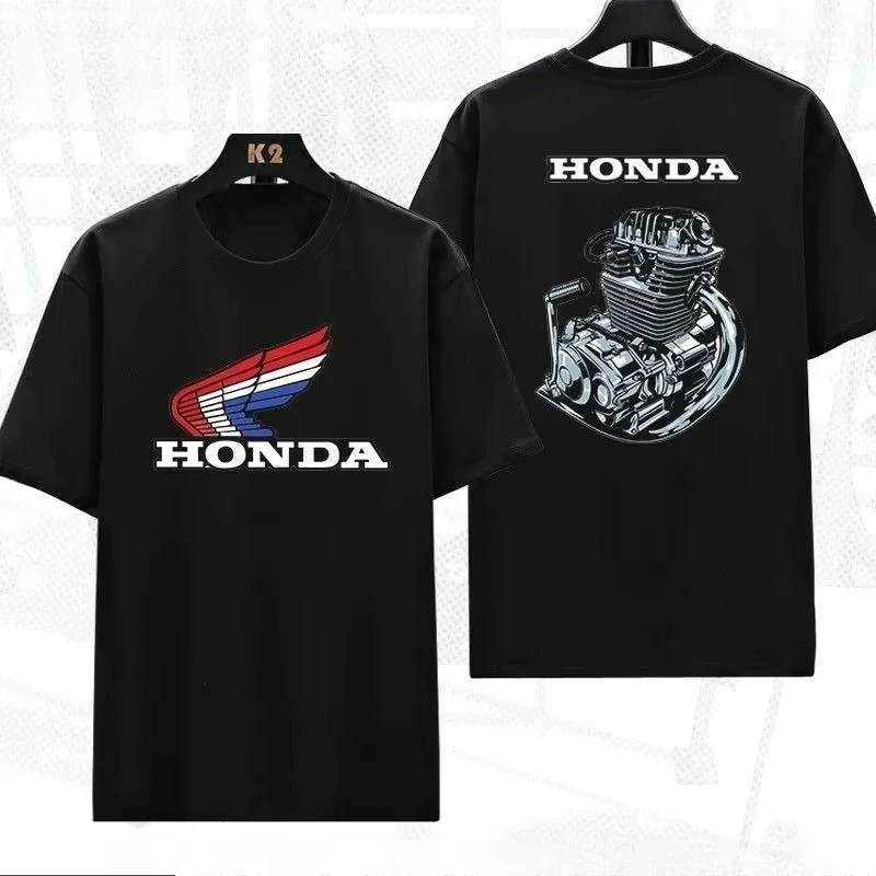

Honda Men's and Women's T-Shirt CBR Non-Double Gold Wing Motorcycle Motorcycle Racing Peripheral Summer Fashion Short Sleeves