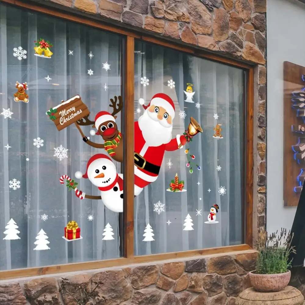 

50cm×70 cmChristmas Wall Window Stickers Marry Christmas Decoration For Home 2025 Christmas Ornaments Xmas Navidad Gift