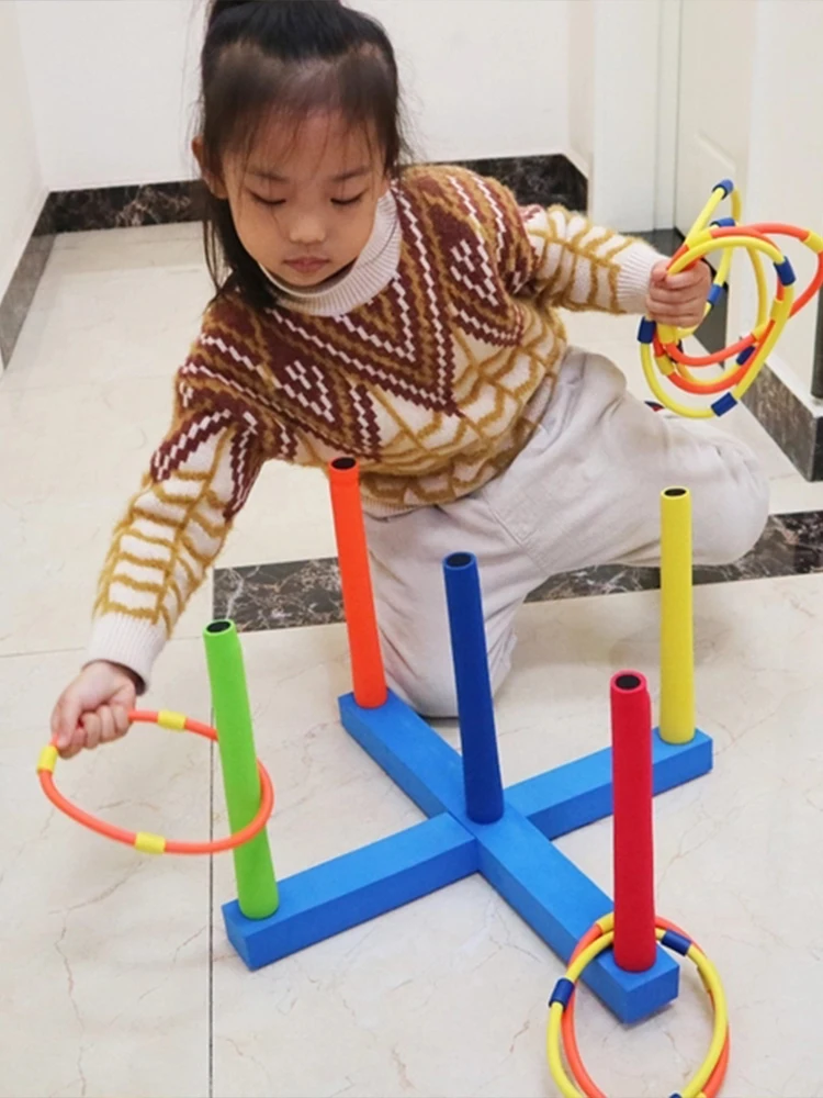 outdoor games for preschoolers kindergarten sensory integration early education children's sports toys soft cross hoop throwing