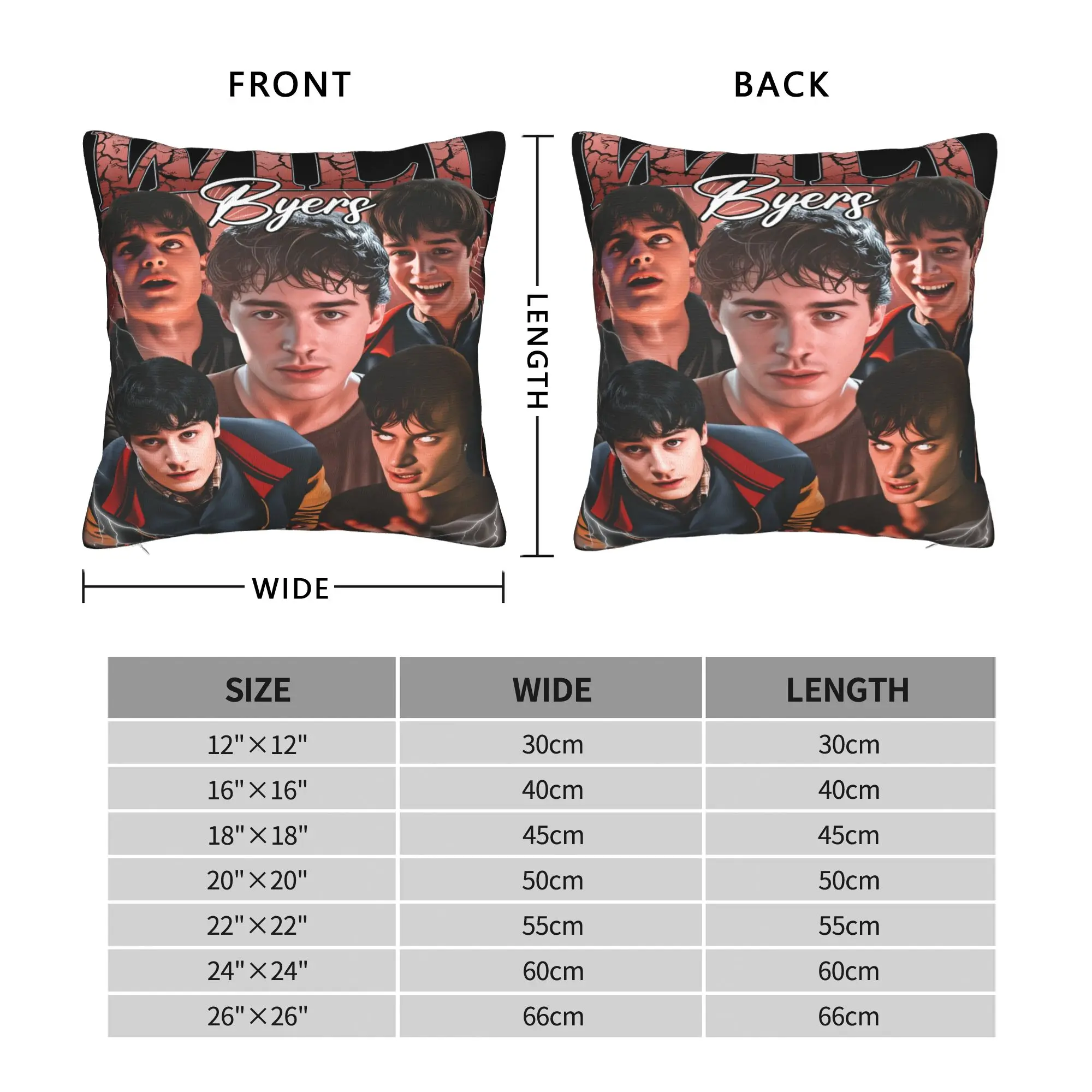 Will Byers  Pillow Case  Print Pillow Cover Funny Cushion Cover For Sofa Couch Bed Living Room