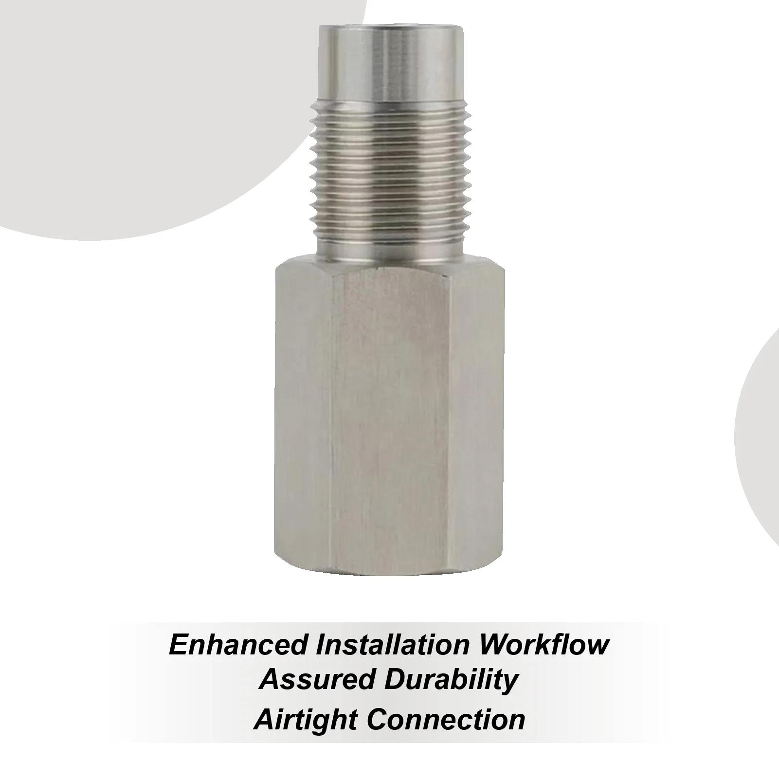

Water Pipe Connector Extension Stainless Steel Tube Adapter Length 2.3 Inch Thread Size M181.5 Thread Leak-Proof Extension Pipe