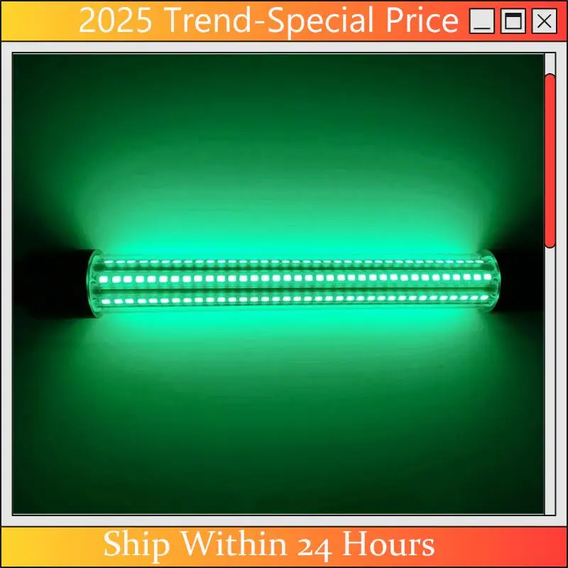 

A61Z Deals 12V 24V Fishing Light 20W Hight Power LED Underwater Fishing Light IP68 Waterproof Sea Fishing Light Green Light