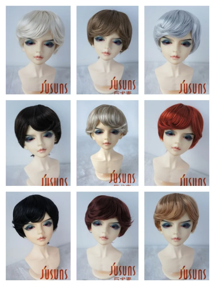 D28053 All Sizes Short BJD Synthetic Mohair Wig From 3-4Inch To 10-11Inch Hair Tiny OB11 YOSD MSD SD QBaby Doll Accessories