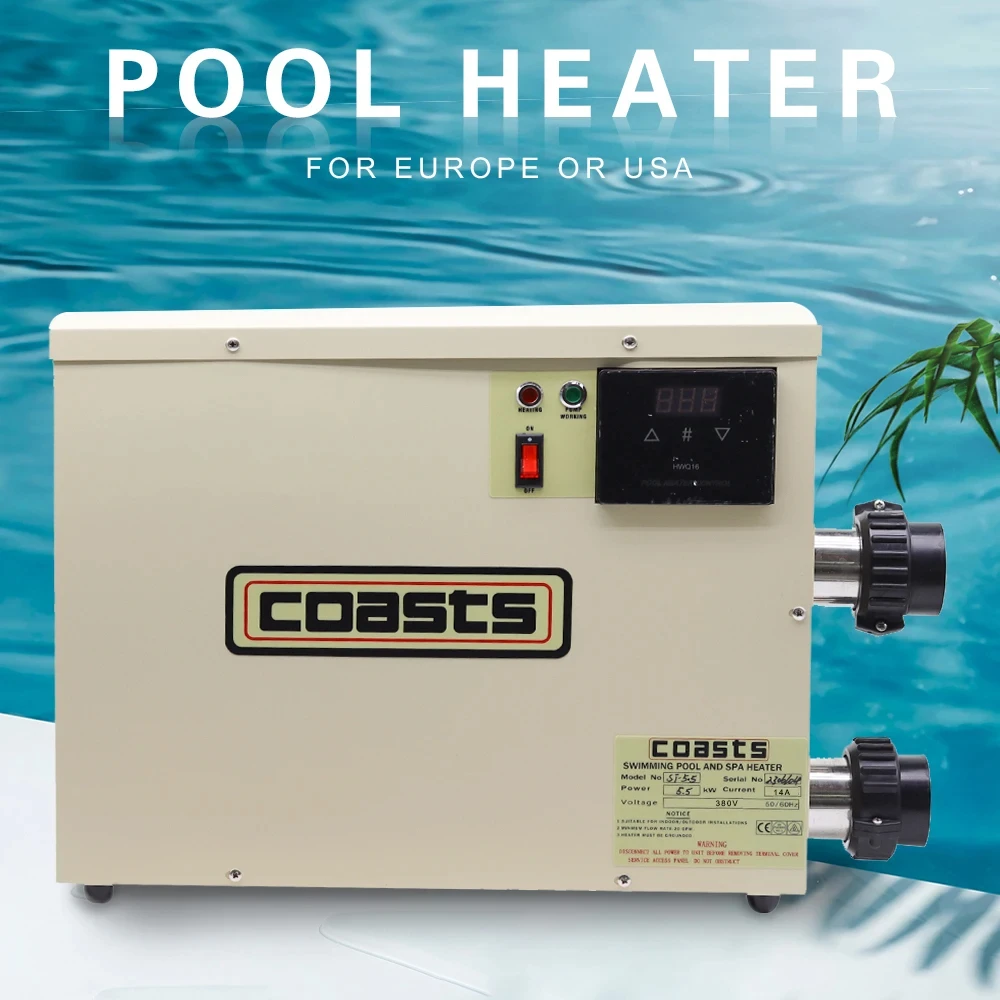 Swimming pool constant temperature electric heater hot spring bath fish pond automatic circulation electric heating equipment