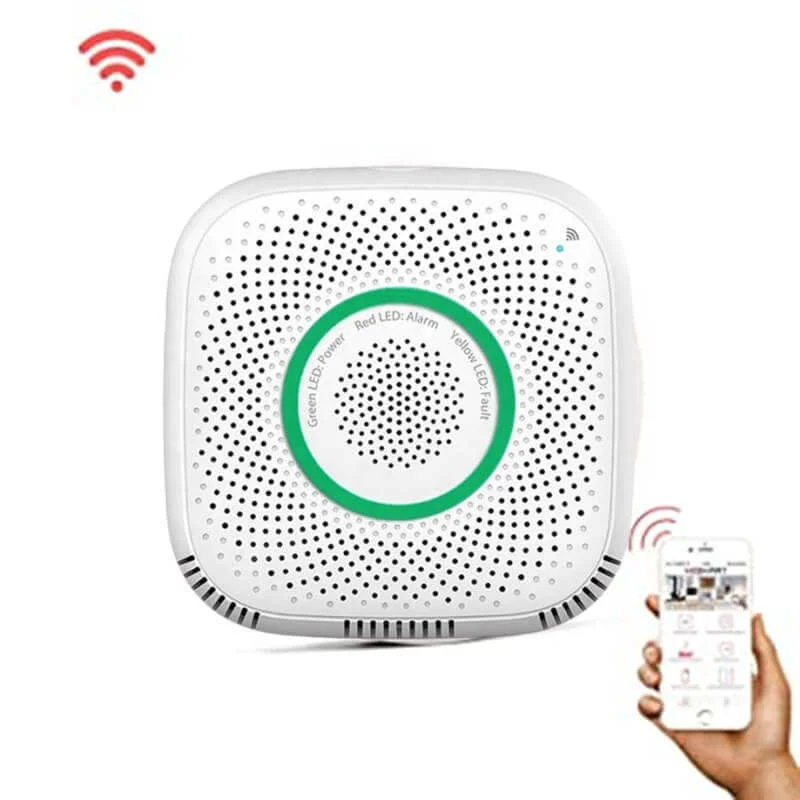 Smart Home Industrial WiFi Gas Sensor Detector Tuya Alarm for Natural Gas and LPG Leak Home Security System