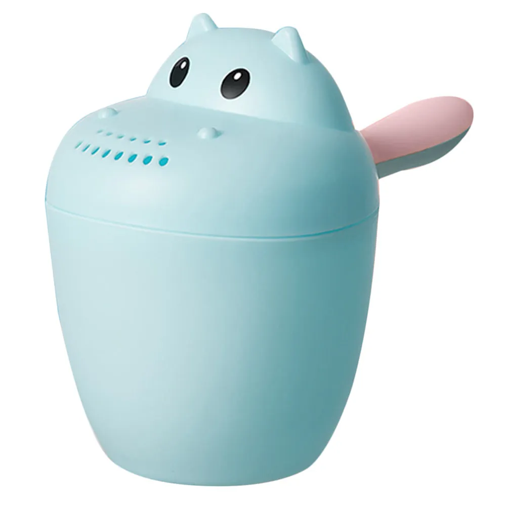 

Baby Shampoo Cup Soft Edge PP Construction Safe for Baby Skin Hair Washing Bathing Use Ergonomic Handle Cartoon Water Dipper