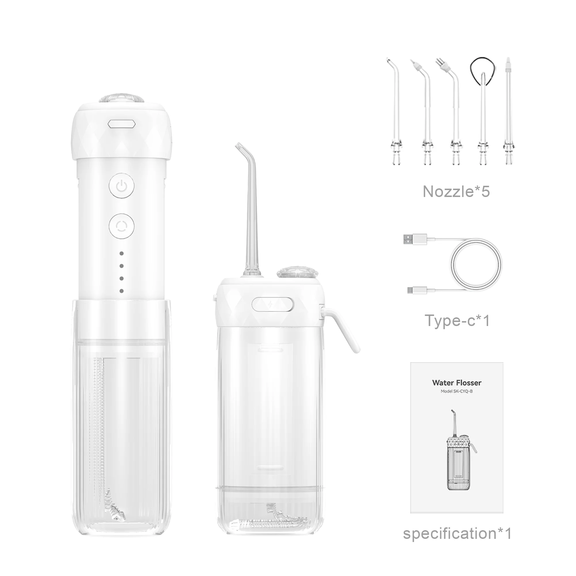 Advanced Digital Water Flosser Mint Green Finish Enhanced Nozzles Tips Superior Teeth Cleaning Multi-Purpose Oral Hygiene