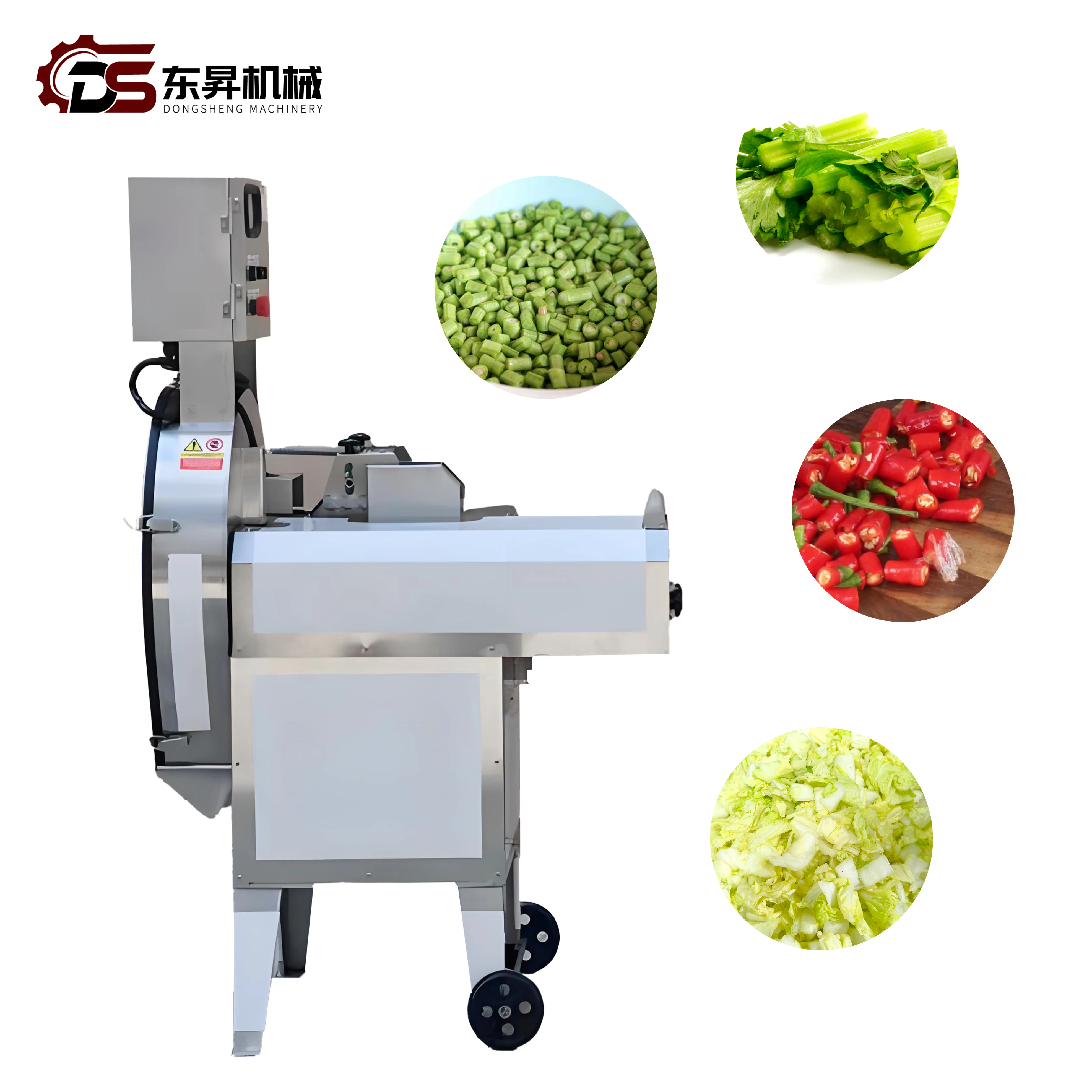 Dual-Inverter Vegetable Cutting Machine Automatic Industrial Commercial Vegetable Cutter For Onion Cabbage Beans Leafy Greens