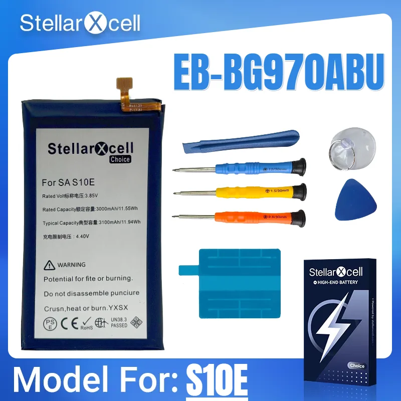 

Аккумулятор StellarXcell Choice для Samsung S10Edge Battery EB-BG970ABU Замена аккумулятора премиум-класса из чистого кобальта