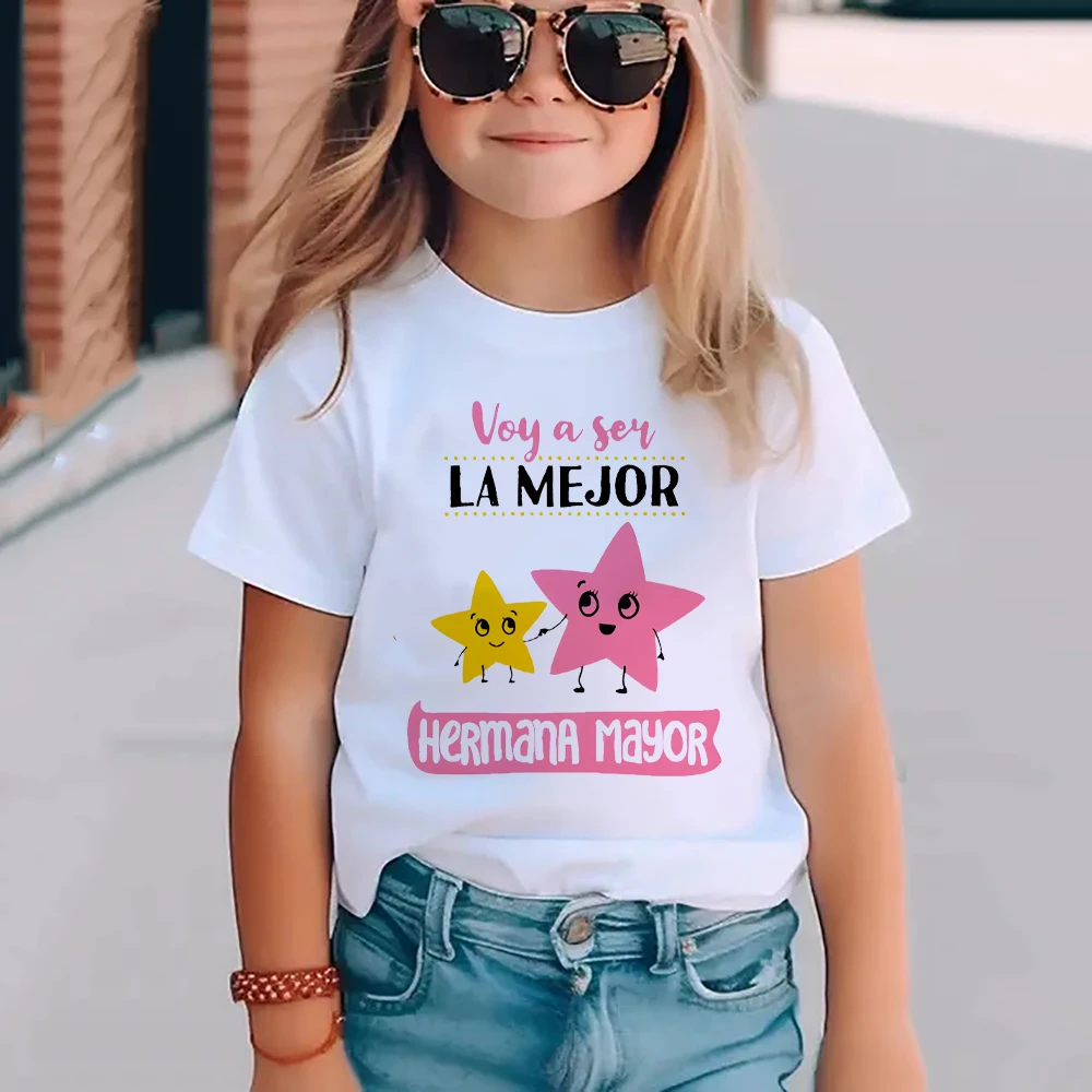 

Im Going To Be The Best Big Sister Child T-shirt Short Sleeve T-shirts Girls Toddler Shirts Pregnancy Announcement Tees