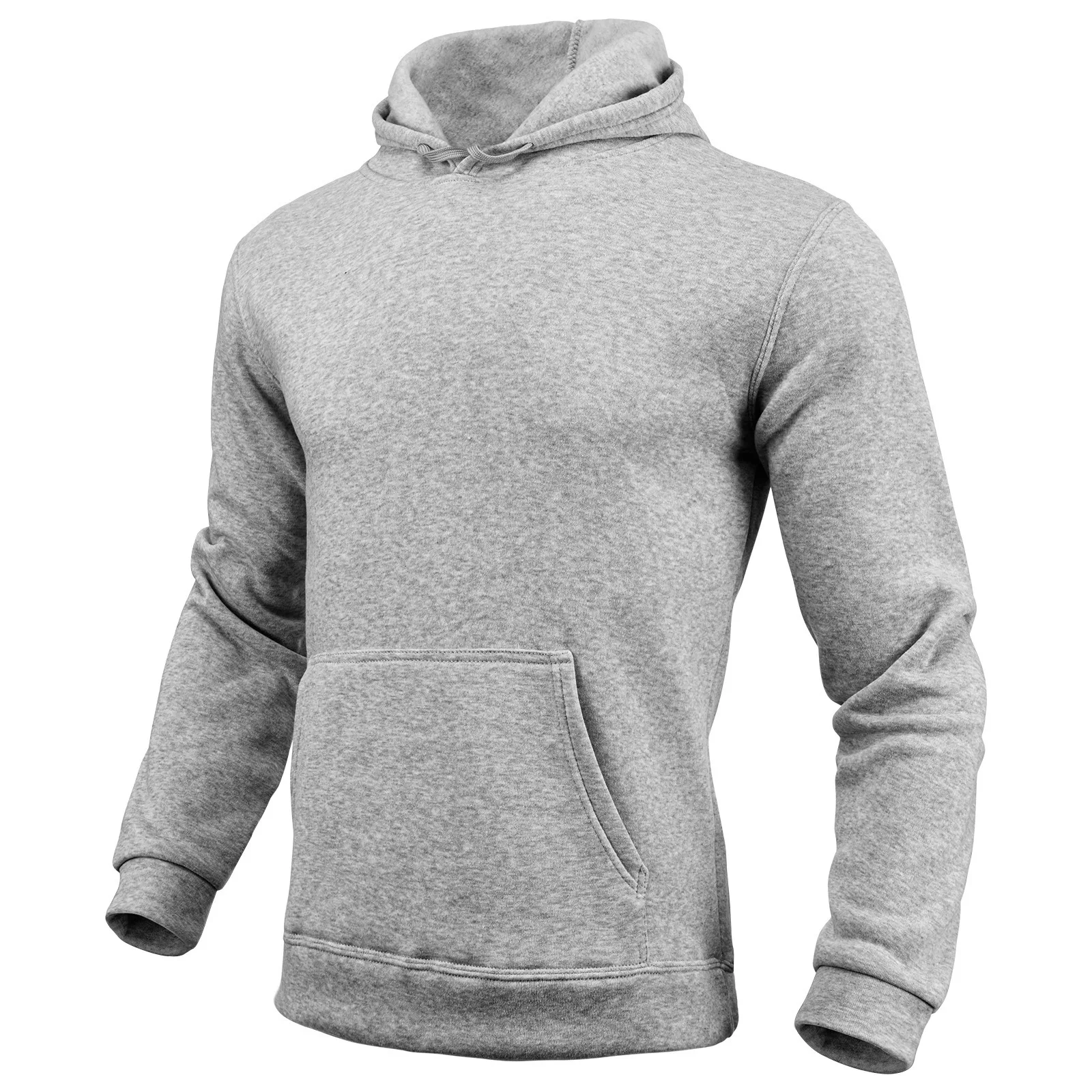 Autumn Winter Men Fleece Warm Mens Sweatshirt Casual Solid Color Streetwear Pullovers Sport School Fashion Hot Sale Hoodies