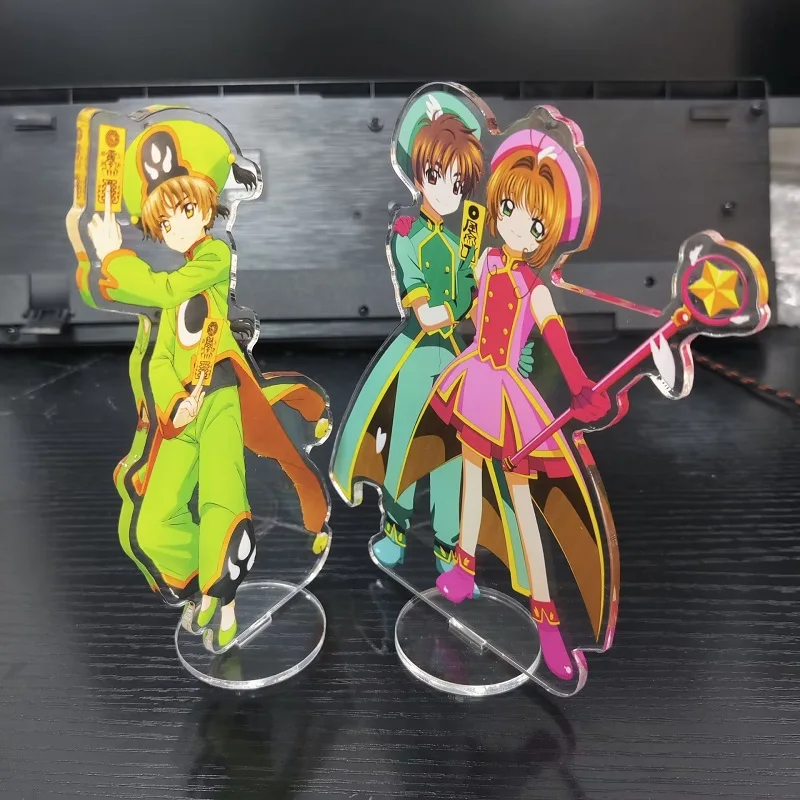 Japan Hot Anime Cardcaptor Sakura Figures KINOMOTO SAKURA LI SYAORAN supporti in acrilico CERBERUS Model Desk Decor Prop Fans Gift