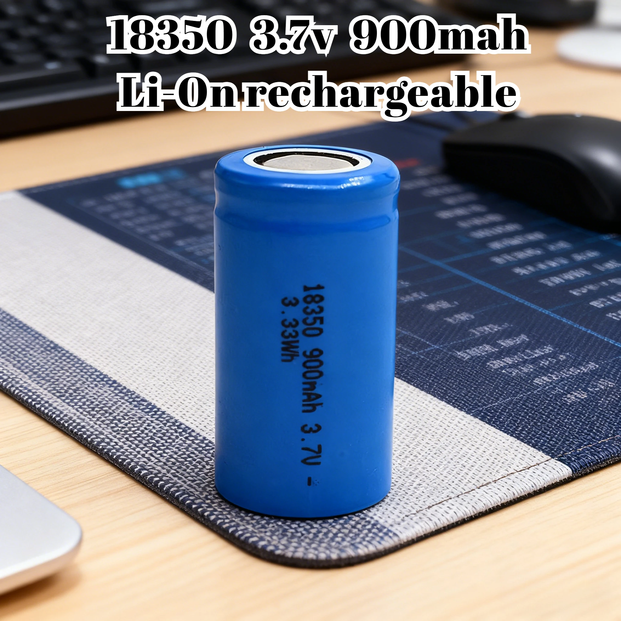 18350 3.7V 900mAh Rechargeable Lithium Battery Li-ion Cell for Blender Cup Electric Screwdriver Water Flosser Portable Devices