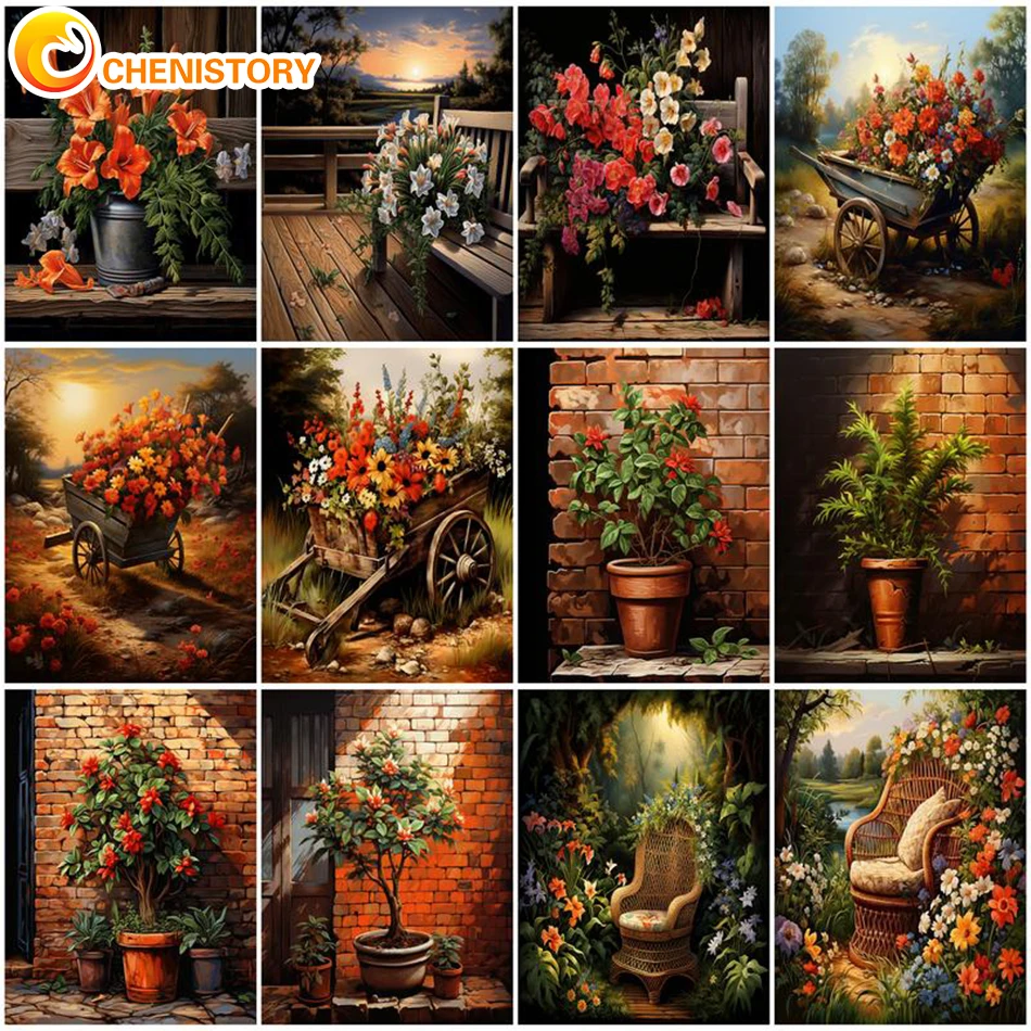 

CHENISTORY 60x75cm Coloring By Numbers DIY Kits For Adults On Canvas Abstract Paint Oil Painting By Number For Home Decor Wall A