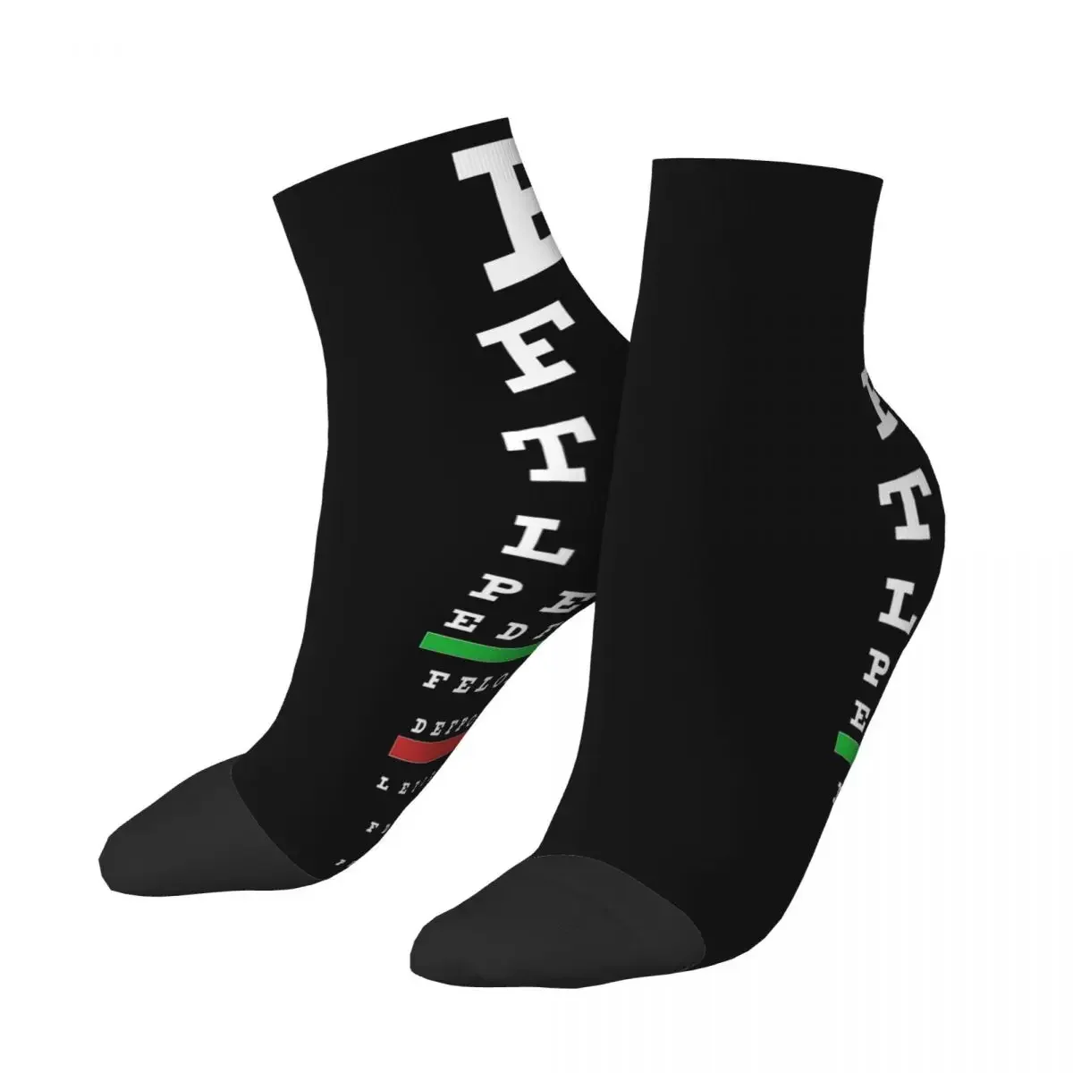 Cool Eye Test Snellen Chart Socks Women Men Warm 3D Printed Optometrist Optician Sports Basketball Socks