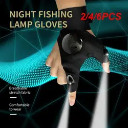 2/4/6PCS Lighting Finger Sleeve Portable High Brightness 36 * 13cm Vehicle Repair 30g Running Night Outdoor Gear Cycling Gloves